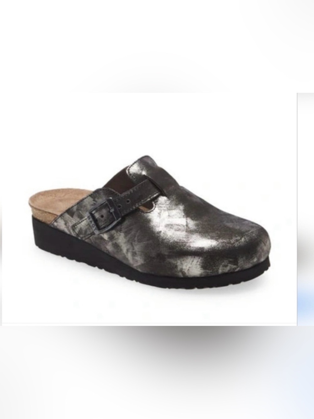 Naot Autumn Clog Mule Slip On Shoe Sz EU 40 US 9 Metallic Onyx - Picture 1 of 15